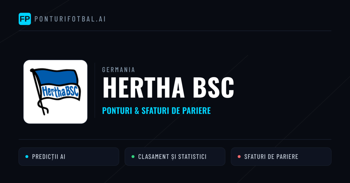 Hertha BSC Ponturi și statistici