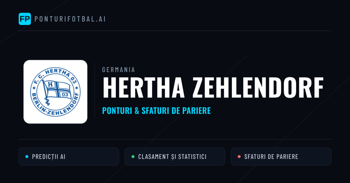 Hertha Zehlendorf Ponturi și statistici