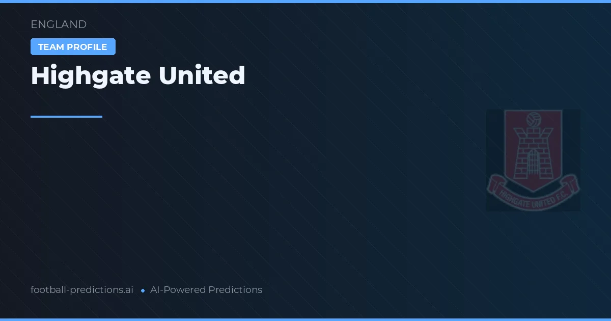 Highgate United Ponturi și statistici
