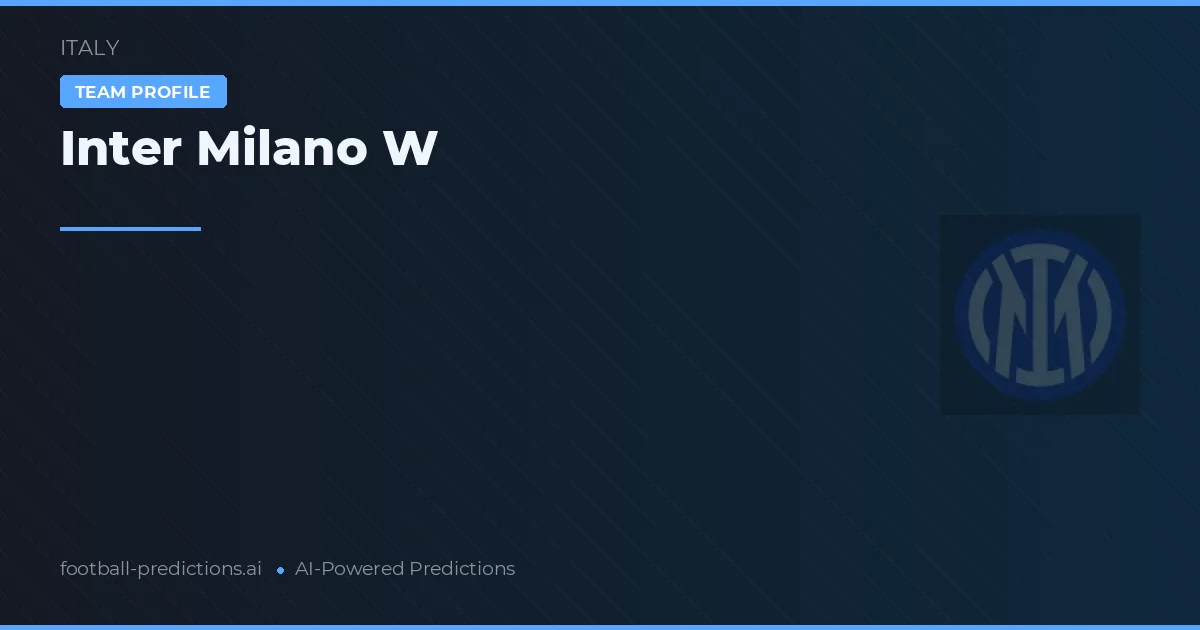 Inter Milano W Ponturi și statistici