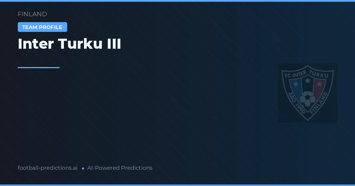Inter Turku III Ponturi și statistici