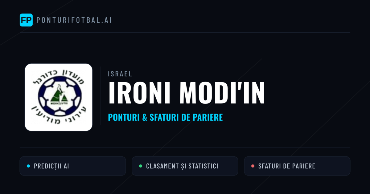 Ironi Modi'in Ponturi și statistici
