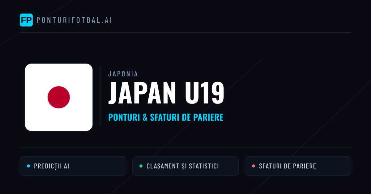 Japan U19 Ponturi și statistici