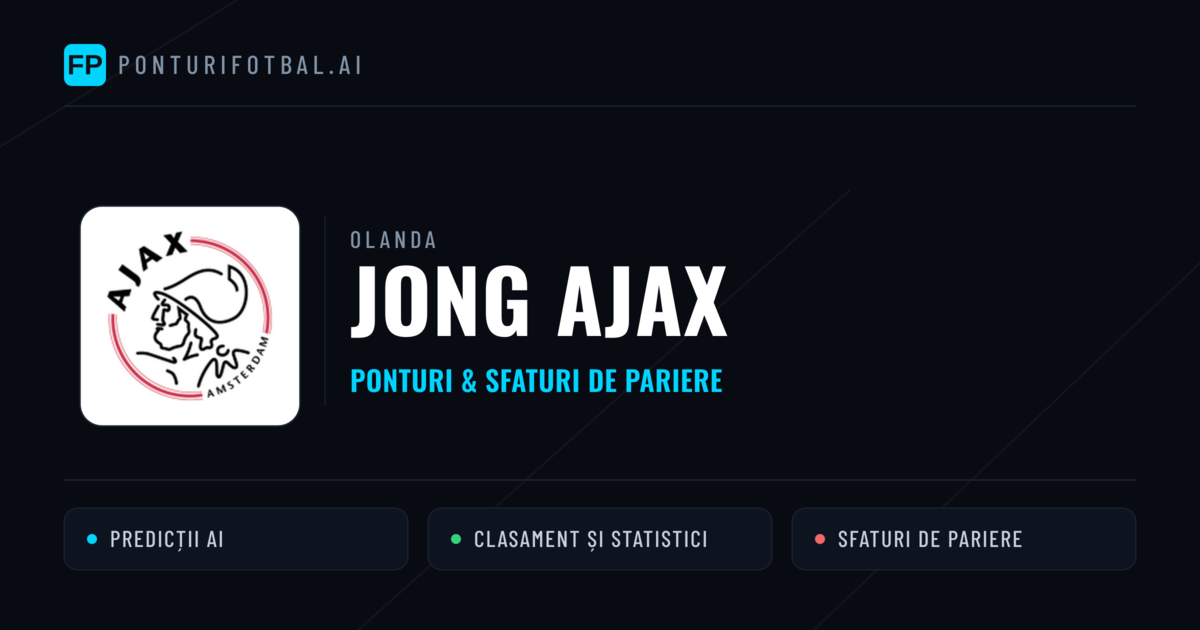 Jong Ajax Ponturi și statistici