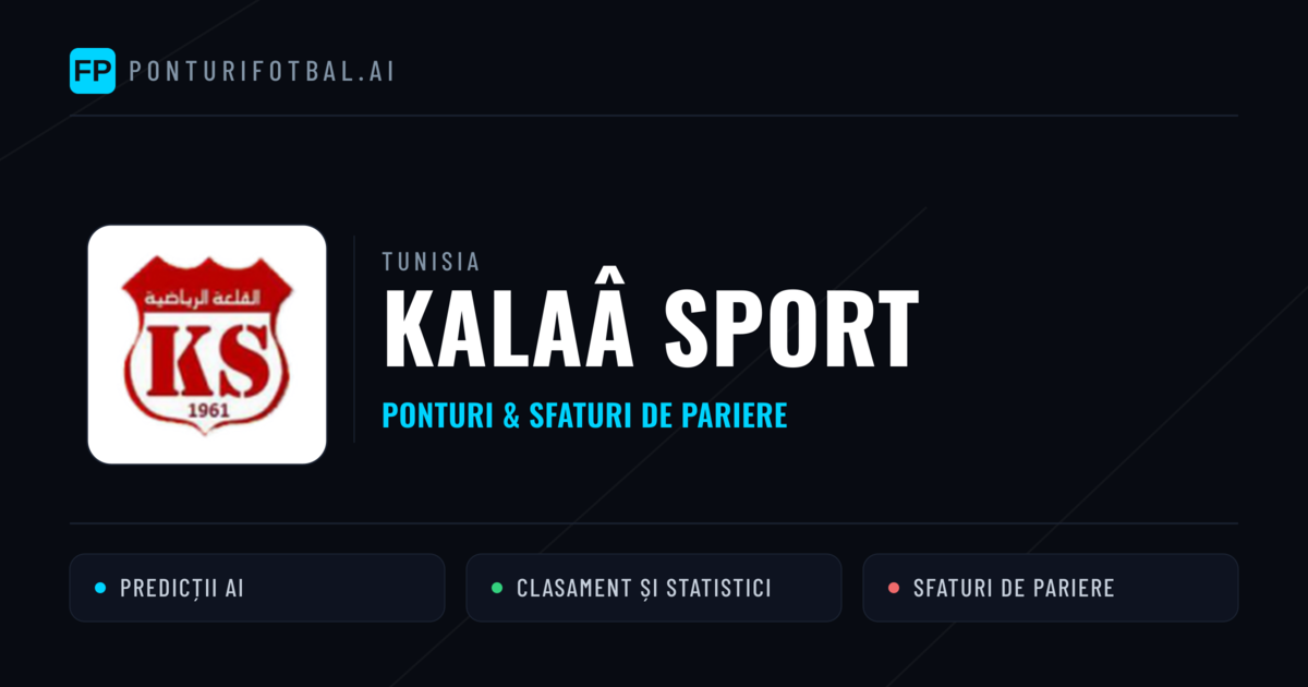 Kalaâ Sport Ponturi și statistici