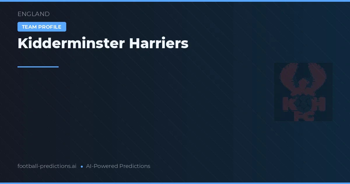 Kidderminster Harriers Ponturi și statistici