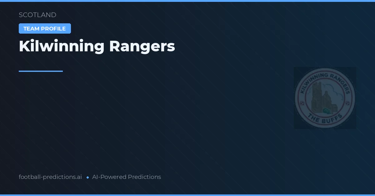 Kilwinning Rangers Ponturi și statistici