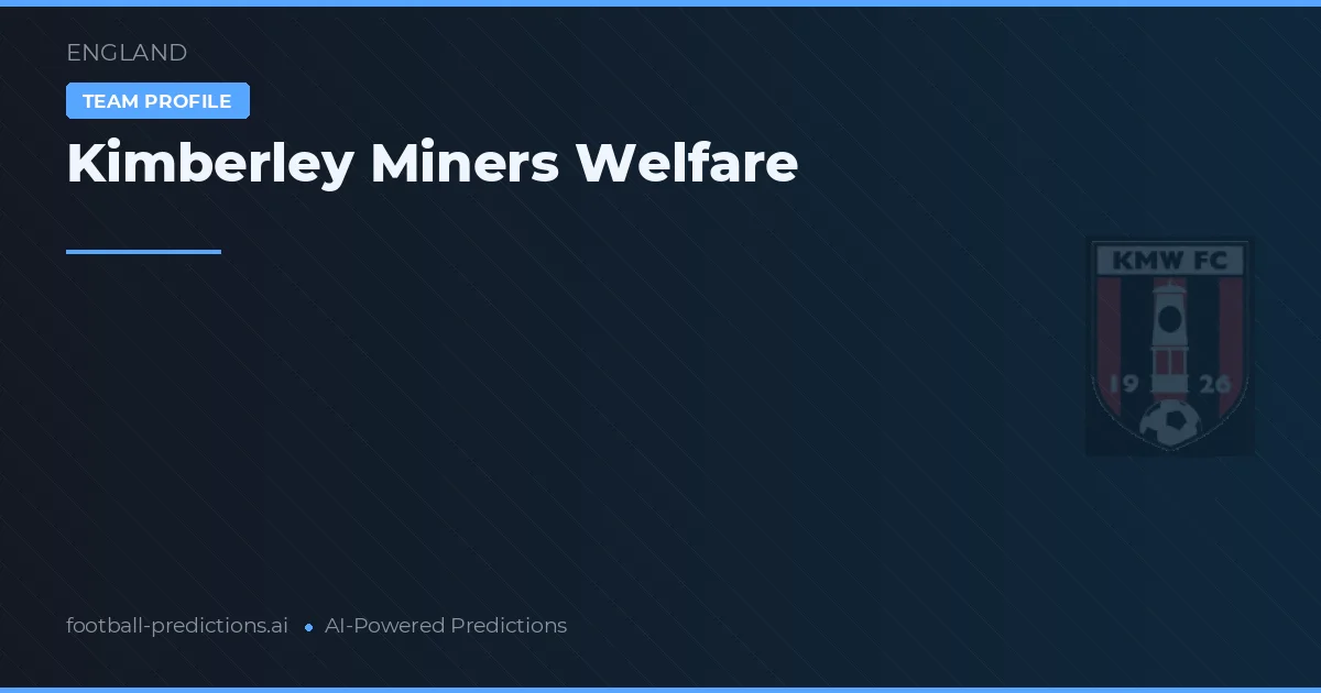 Kimberley Miners Welfare Ponturi și statistici