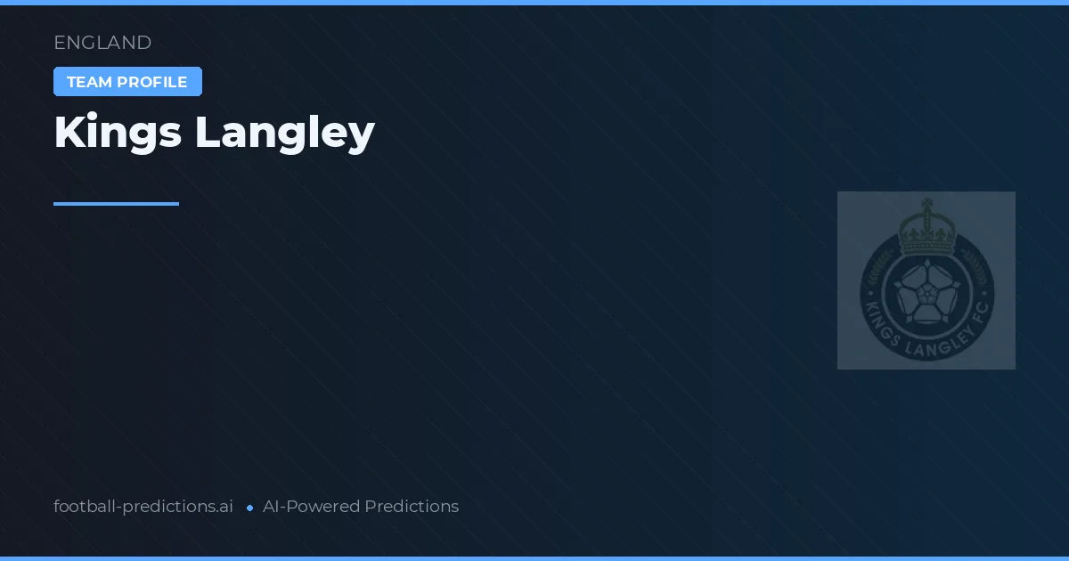 Kings Langley Ponturi și statistici
