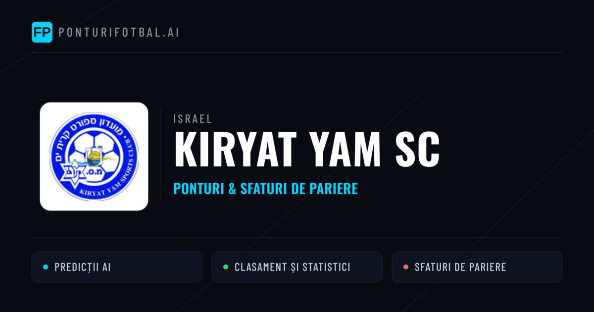 Kiryat Yam SC Ponturi și statistici