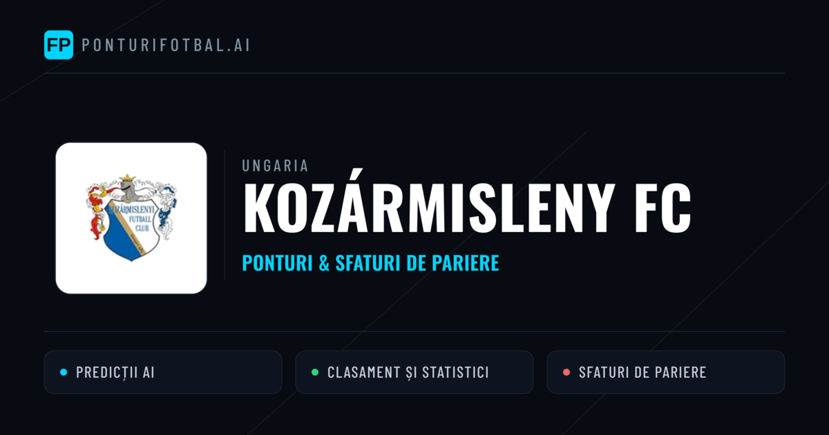 Kozármisleny FC Ponturi și statistici