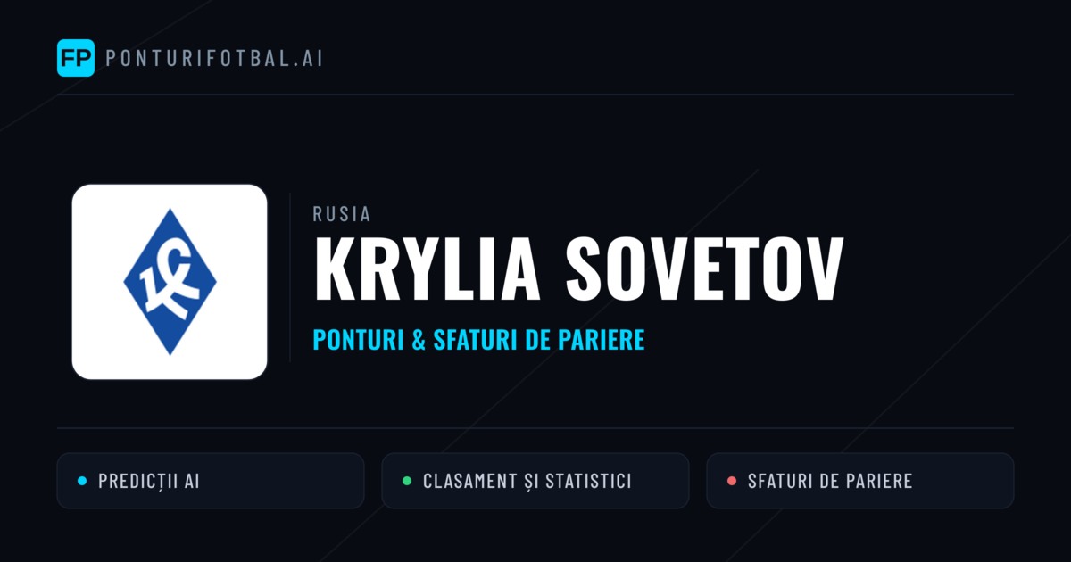 Krylia Sovetov Ponturi și statistici