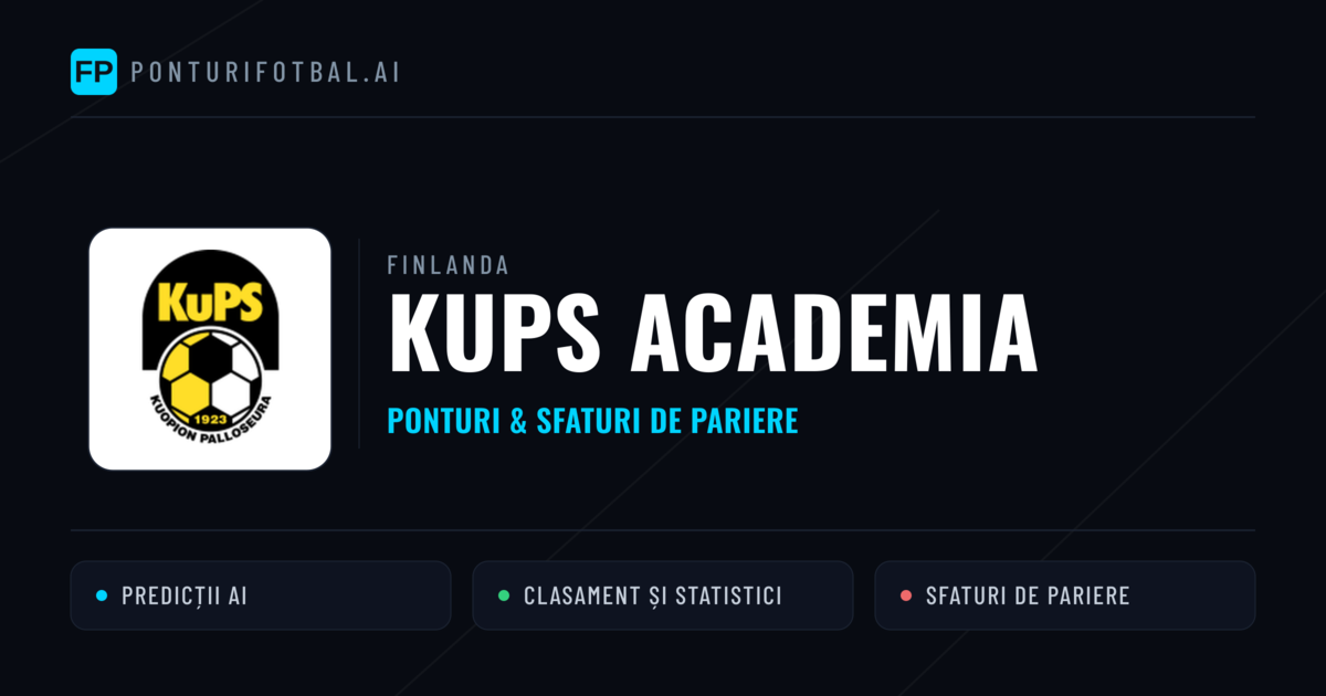 KuPS Academia Ponturi și statistici