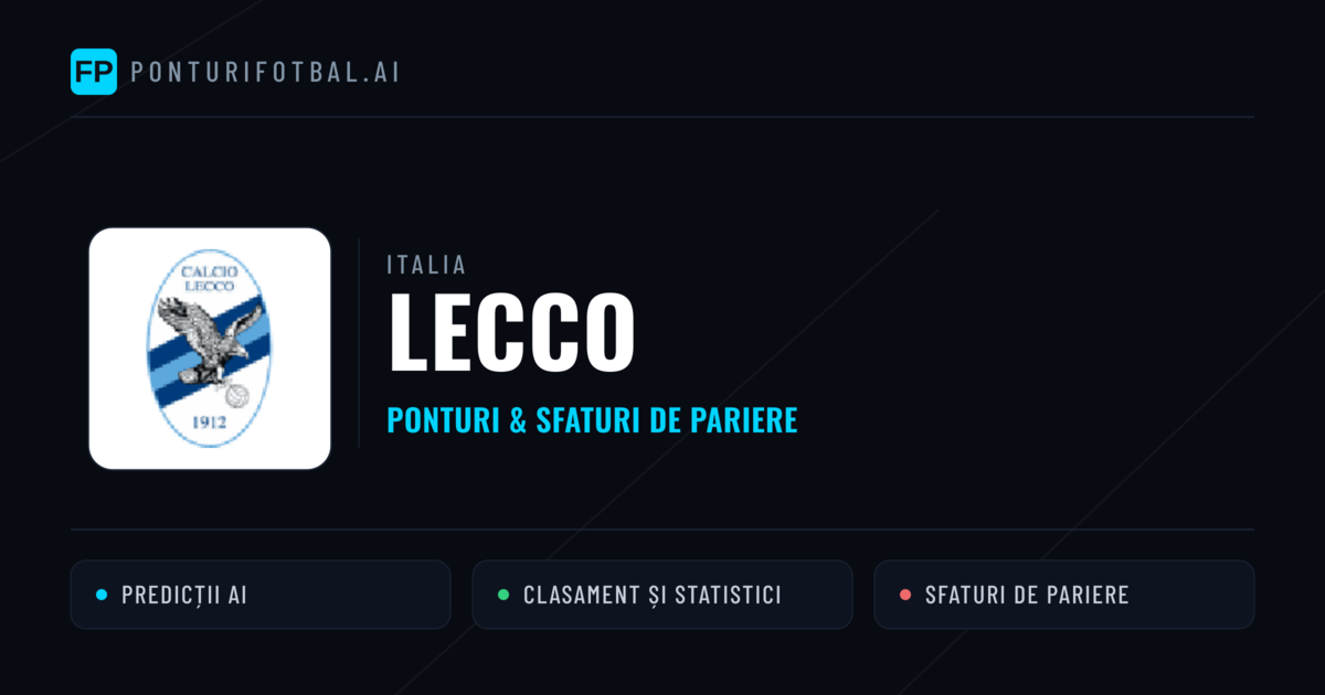 Lecco Ponturi și statistici