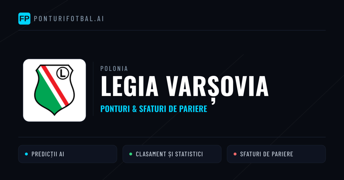 Legia Varșovia Ponturi și statistici