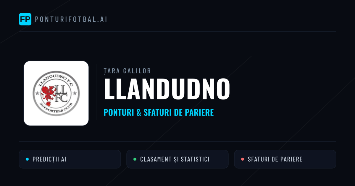 Llandudno Ponturi și statistici