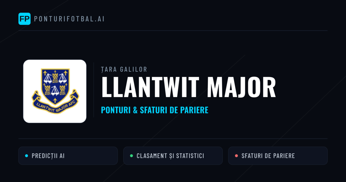Llantwit Major Ponturi și statistici