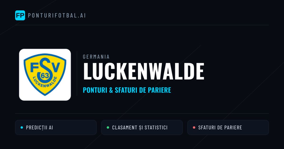 Luckenwalde Ponturi și statistici