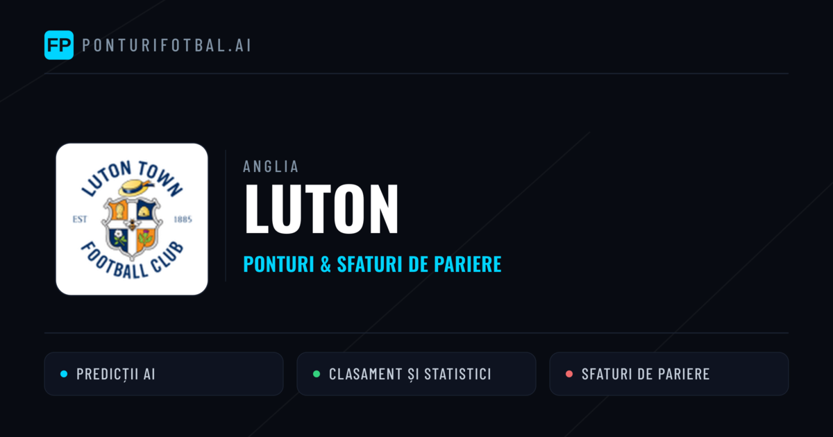 Luton Ponturi și statistici