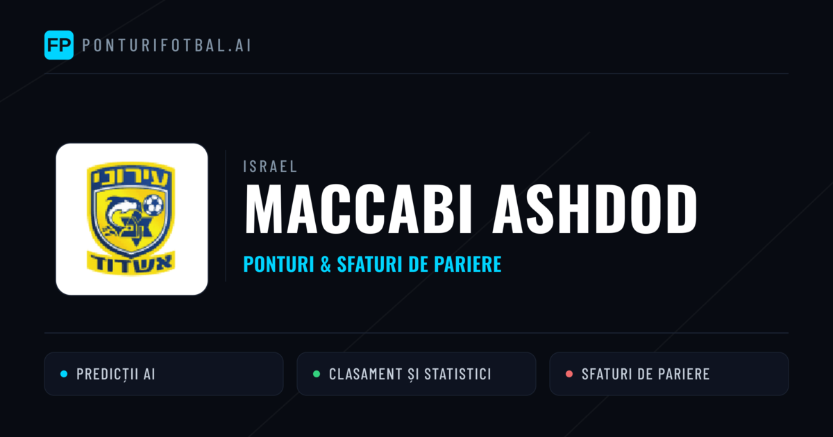 Maccabi Ashdod Ponturi și statistici