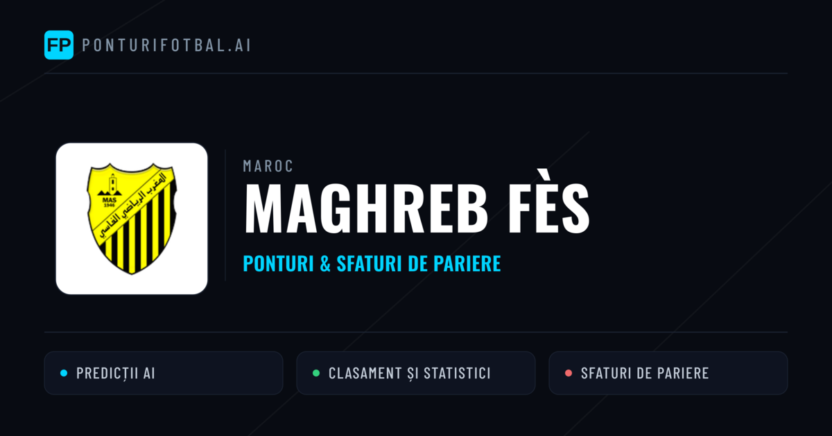 Maghreb Fès Ponturi și statistici