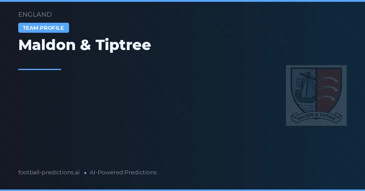 Maldon & Tiptree Ponturi și statistici