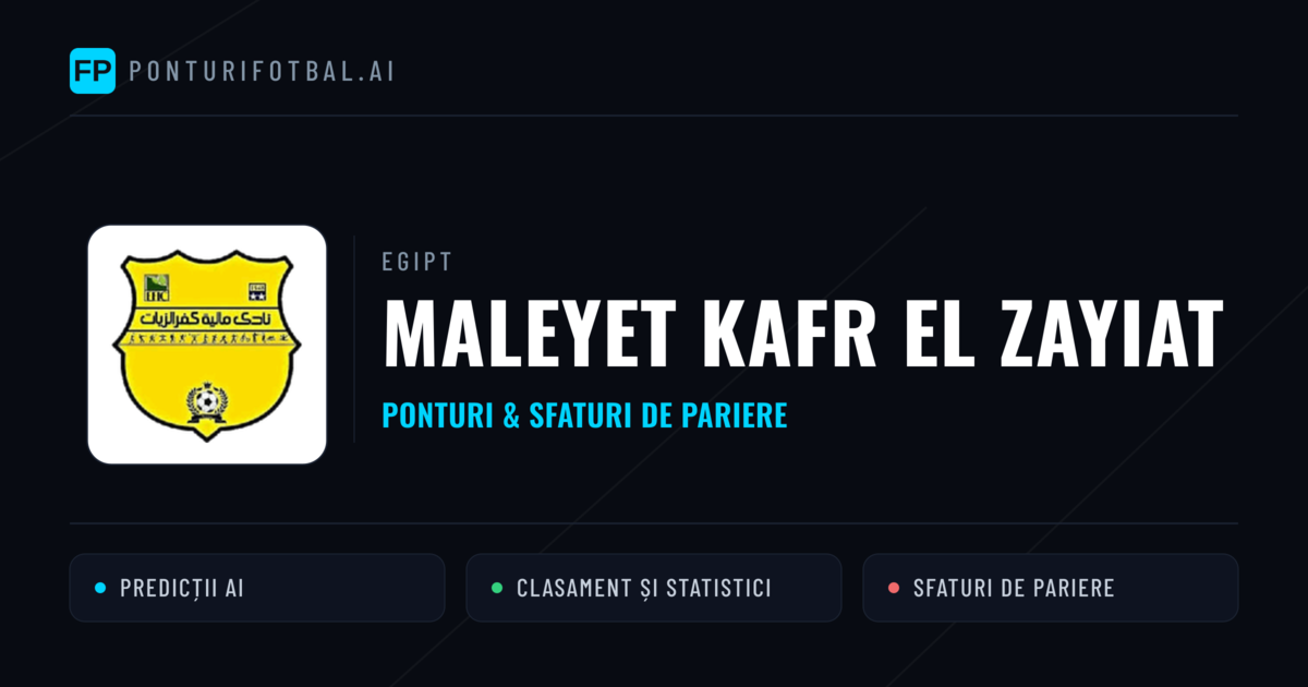 Maleyet Kafr El Zayiat Ponturi și statistici
