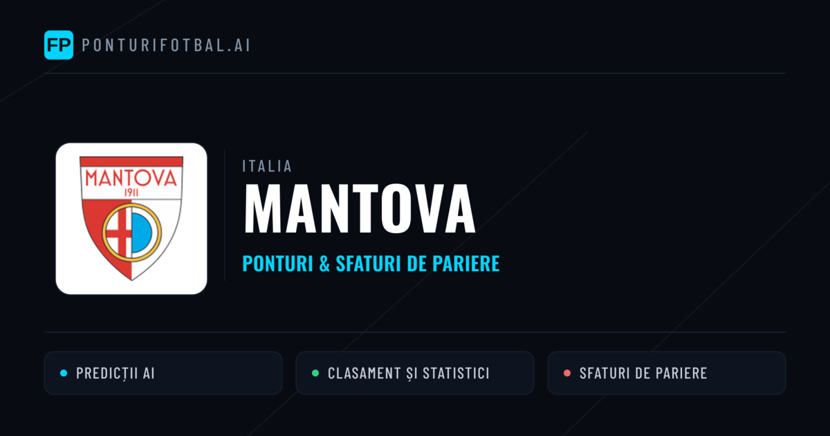 Mantova Ponturi și statistici
