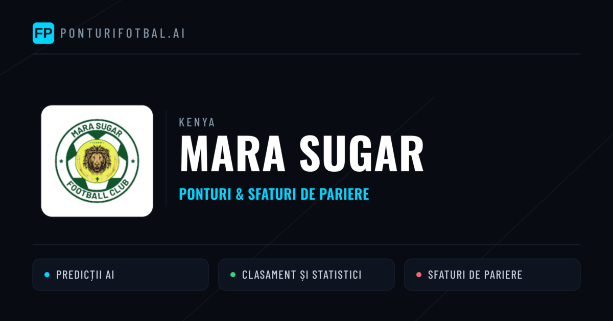 Mara Sugar Ponturi și statistici