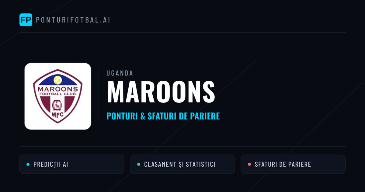 Maroons Ponturi și statistici