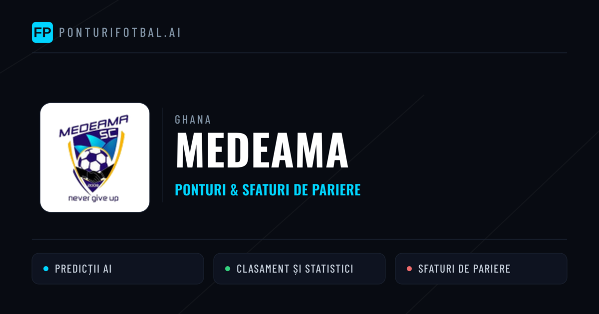 Medeama Ponturi și statistici