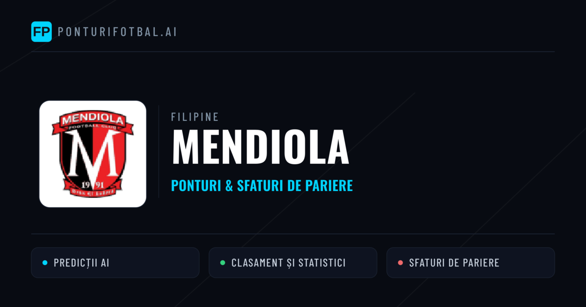 Mendiola Ponturi și statistici