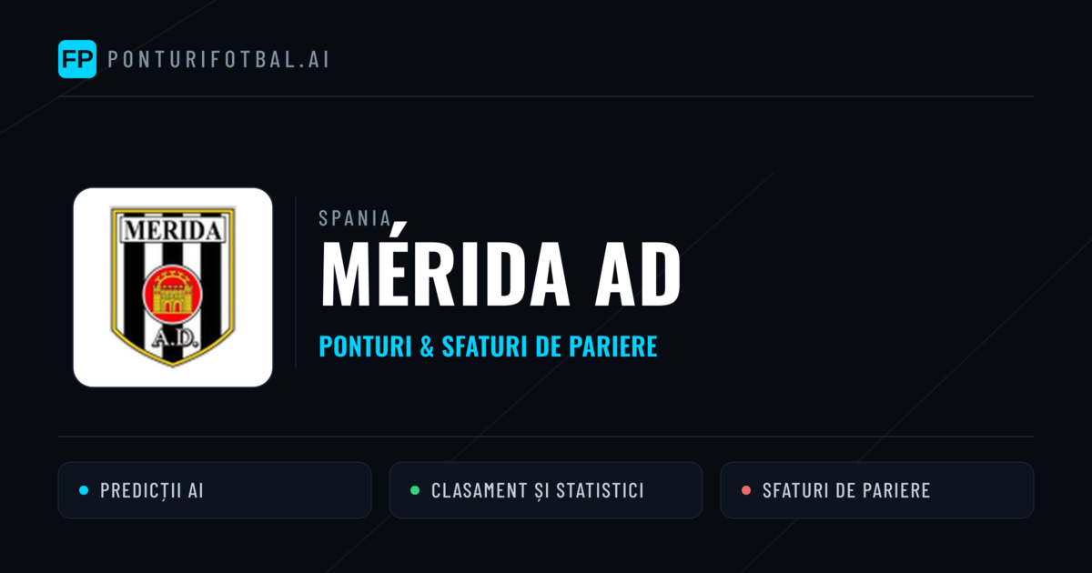 Mérida AD Ponturi și statistici