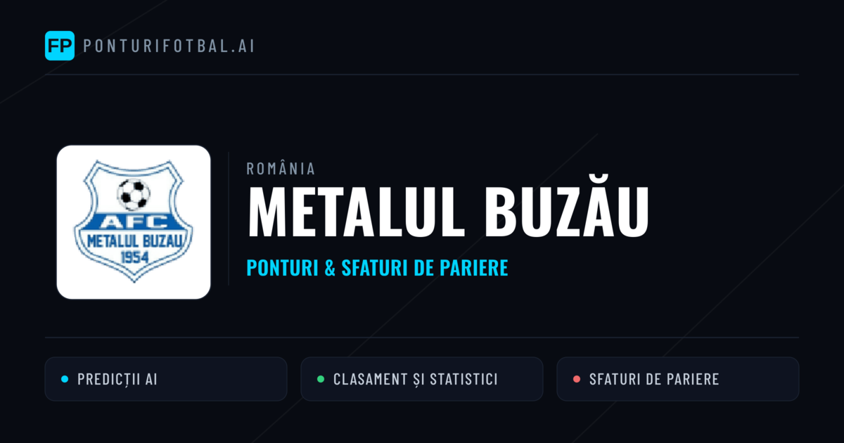 Metalul Buzău Ponturi și statistici