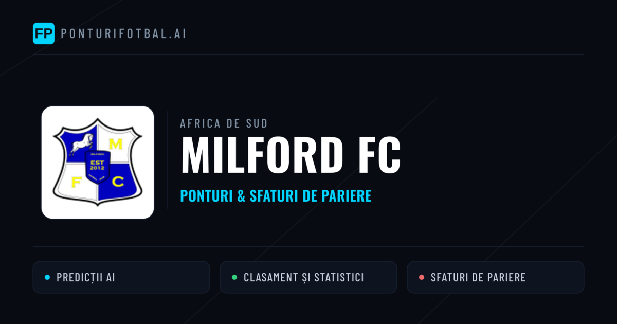 Milford FC Ponturi și statistici