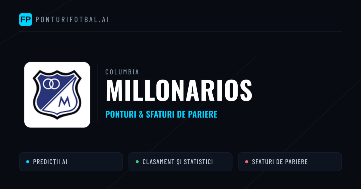 Millonarios Ponturi și statistici