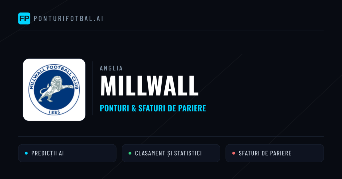 Millwall Ponturi și statistici