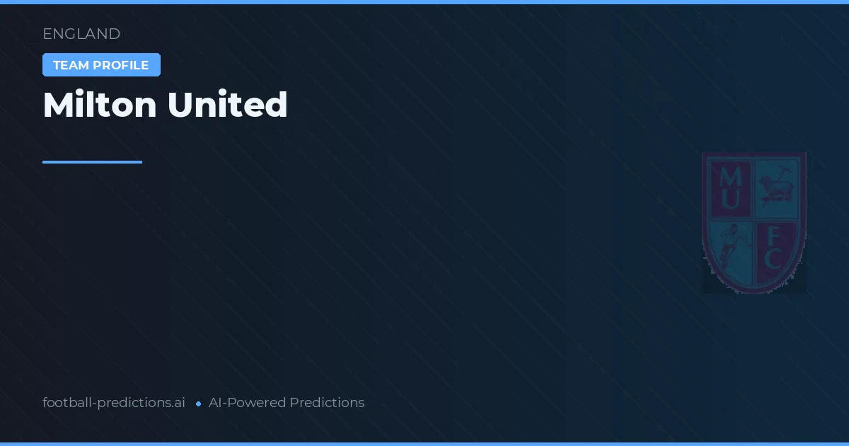 Milton United Ponturi și statistici