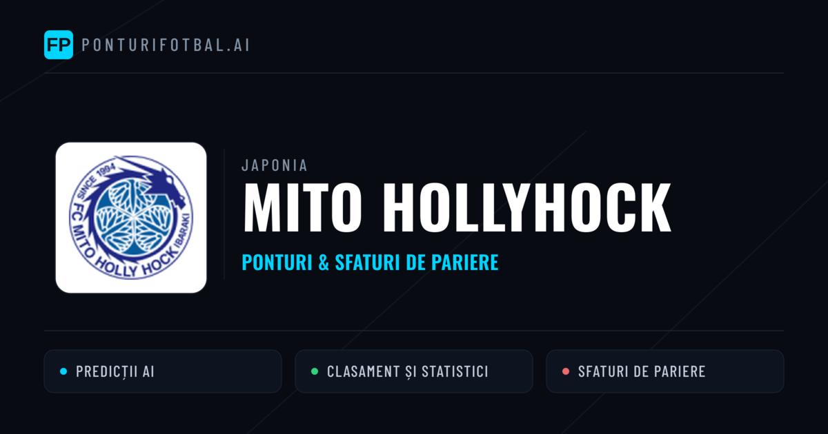 Mito HollyHock Ponturi și statistici