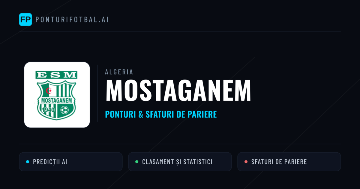 Mostaganem Ponturi și statistici