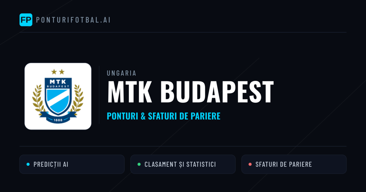 MTK Budapest Ponturi și statistici