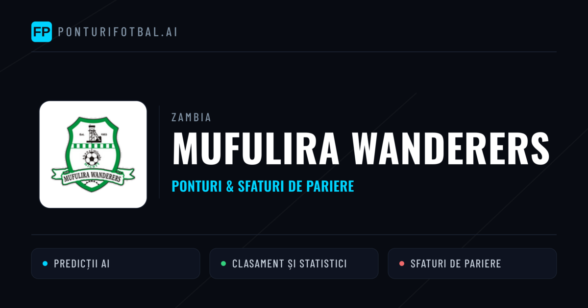 Mufulira Wanderers Ponturi și statistici