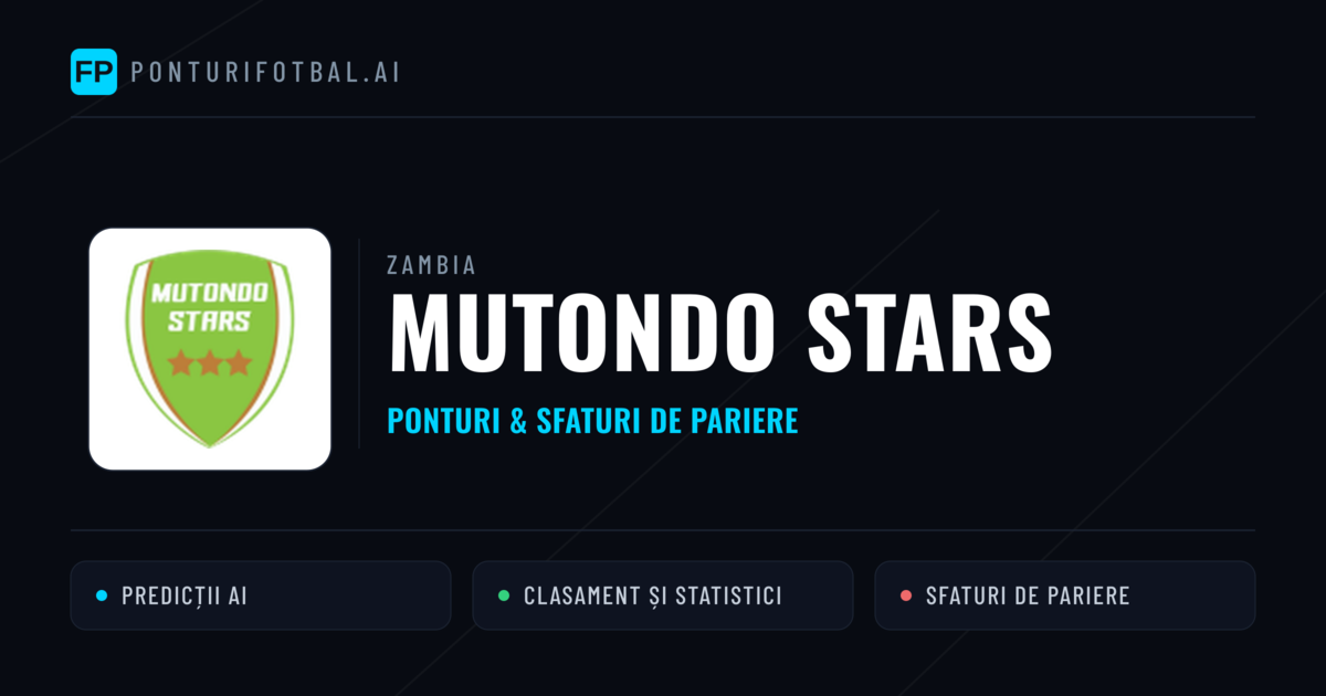 Mutondo Stars Ponturi și statistici