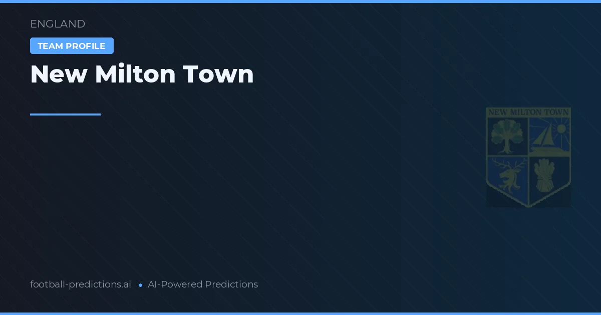 New Milton Town Ponturi și statistici
