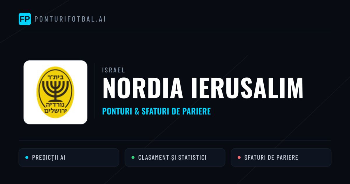Nordia Ierusalim Ponturi și statistici
