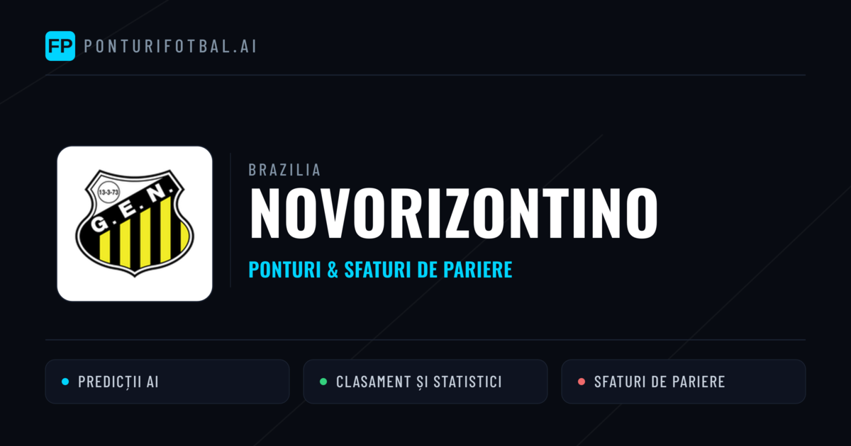 Novorizontino Ponturi și statistici