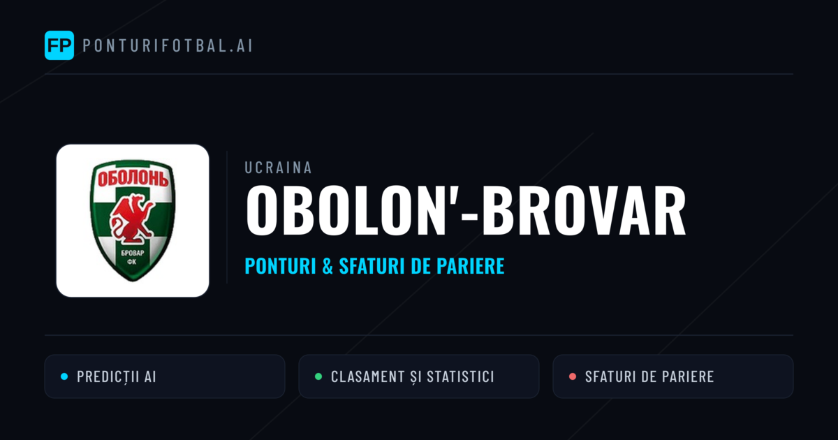 Obolon'-Brovar Ponturi și statistici
