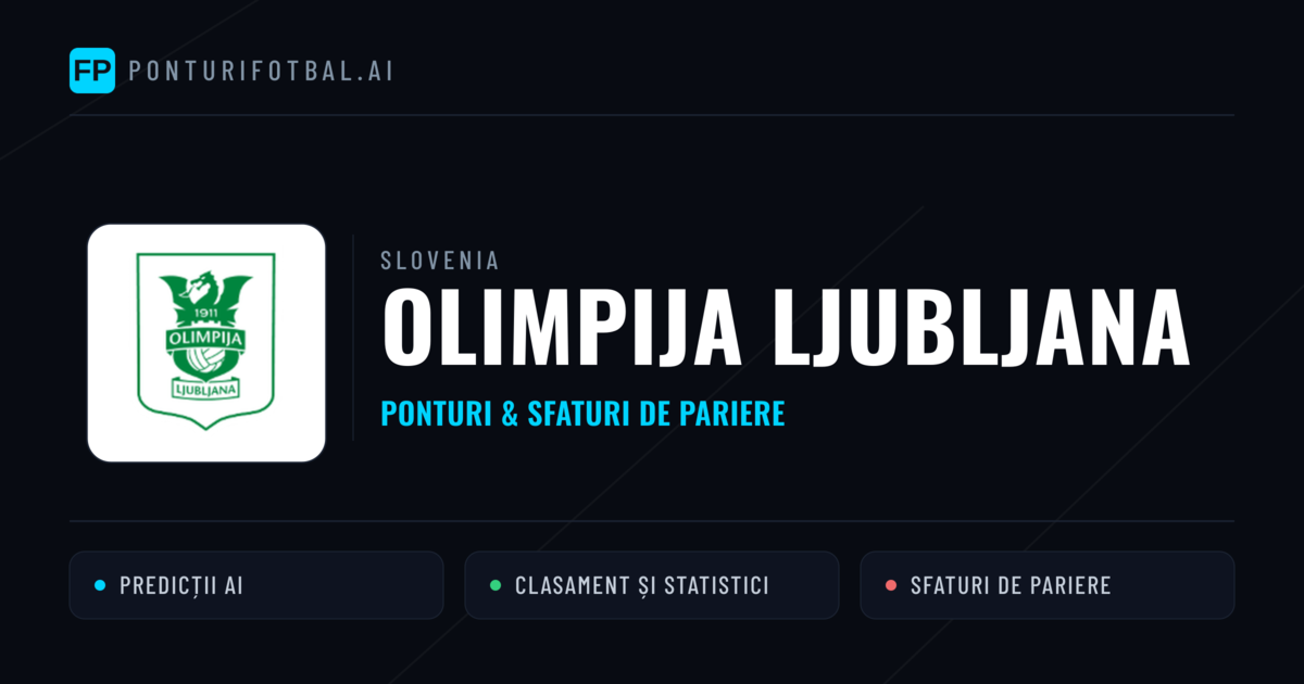 Olimpija Ljubljana Ponturi și statistici