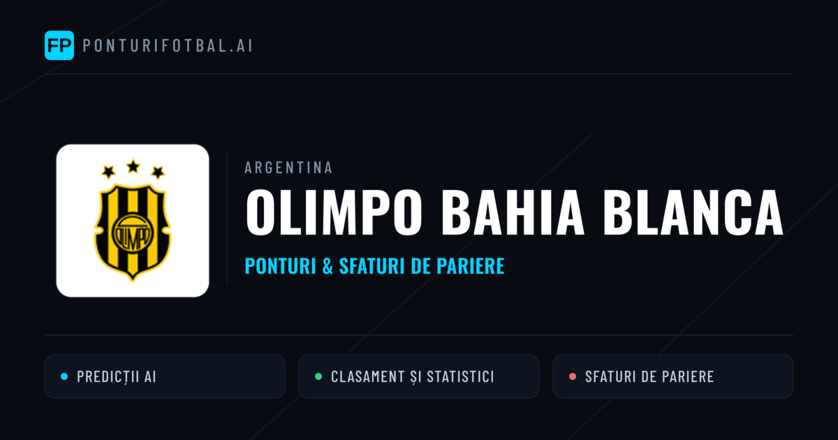 Olimpo Bahia Blanca Ponturi și statistici