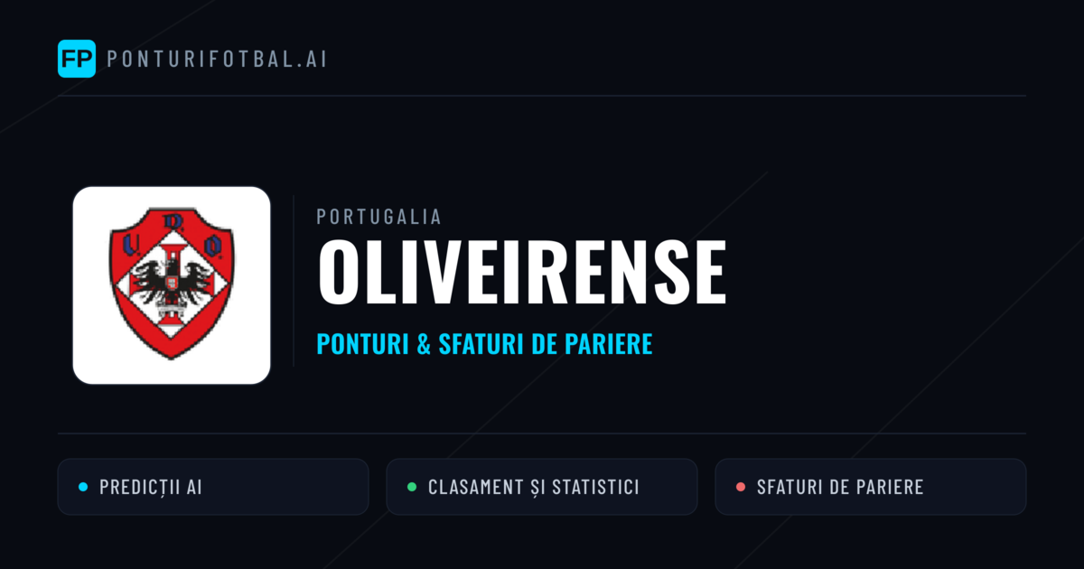 Oliveirense Ponturi și statistici